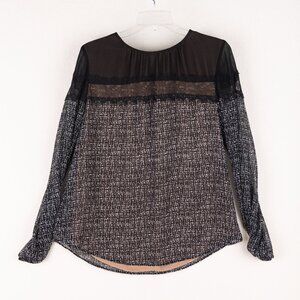 White House Black Market Womens Long Sleeve Blouse